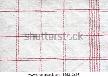 close up of vintage checkered towel - textured background