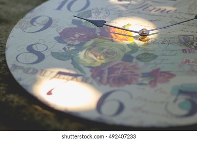 Close up vintage clock