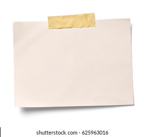 close up of  a vintage note paper on white background - Shutterstock ID 625963016