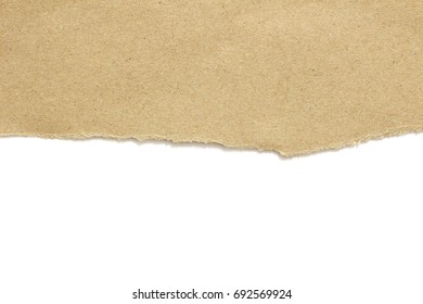 close up of a vintage note paper on white background