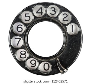 Close up of Vintage phone dial on white - Shutterstock ID 112402571