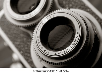 Close up of vintage TLR camera - Powered by Shutterstock