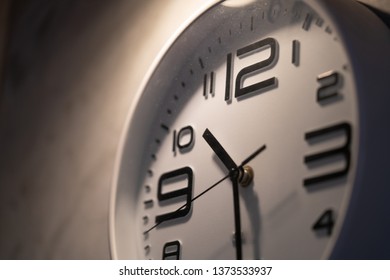close up a wall clock