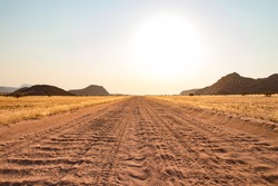 Close Up Of A Washboard Gravel Road In Namibia
