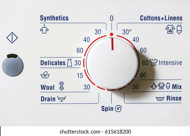 Close Up Washing Machine Dial