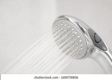 Close Water Flowing Shower Bathroom Stock Photo (Edit Now) 1600730836