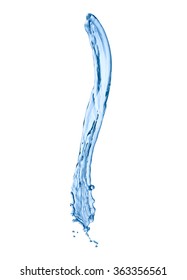 Close Up Of  A Water Splash On White Background