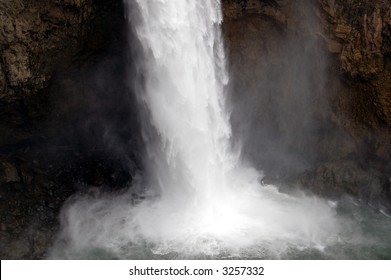 Close up of waterfall
