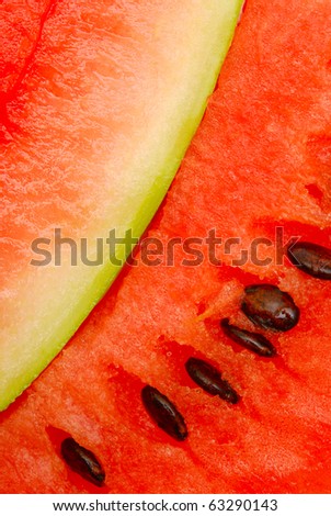 close up of watermelon slices