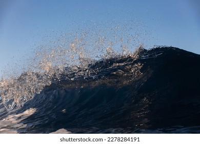close up wave breaking texture