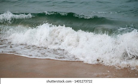 Close up of waves at the beach