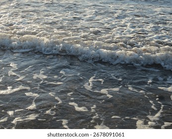 Close up of the waves in the ocean