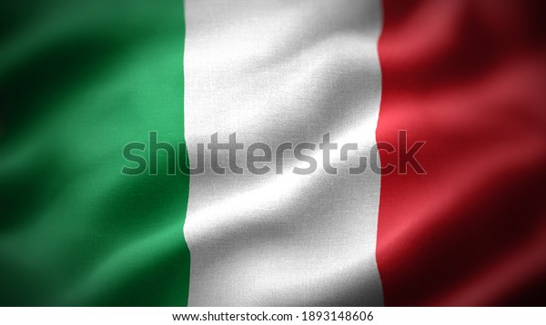 close up\
waving flag of Italy. flag symbols of\
Italy.