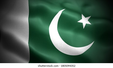 Close Waving Flag Pakistan Flag Symbols Stock Photo 1805094352 ...