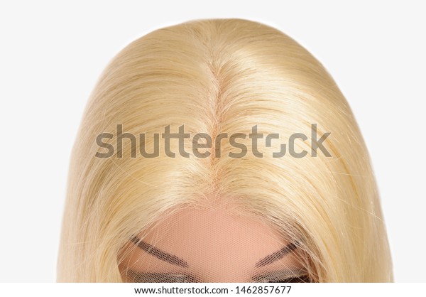 Close Wavy Bleached Golden Blonde Human Stock Photo Edit Now