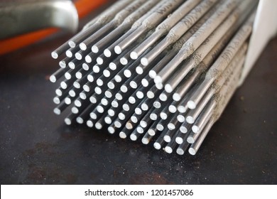 Close up Welding electrodes wire