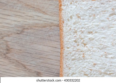 close up of white bread slice