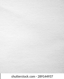 Close Up White Color Muslin Canvas Cloth Texture