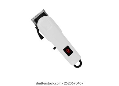 Close up of White Electric Hair Trimmer in isolated Background | Electric Trimmer barbershop Equipment - Powered by Shutterstock