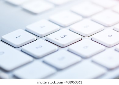 Close up of white keyboard