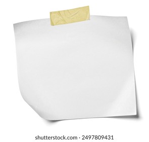 close up of  white note paper with adhesive tape on white background, business and office supplies and concept - Powered by Shutterstock