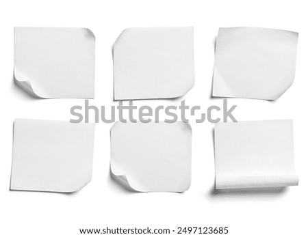 close up of  a white note paper on white background