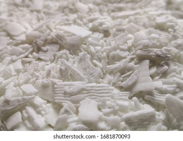 Close Up Of White Soy Wax Flakes For Candles Making.