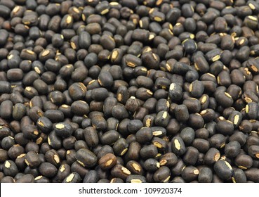 Close Up Whole Seeds Of  Black Gram Seeds