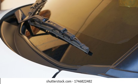 Close Up Of The Windshield Wipers