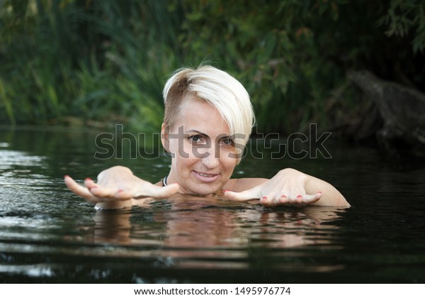 Nude Woman Wading River