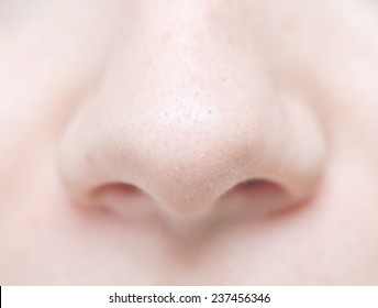 Close Up Of Woman Nose