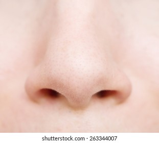 Close Up Of Woman Nose