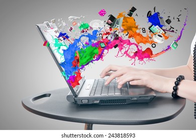 21,954 Paint laptop Images, Stock Photos & Vectors | Shutterstock