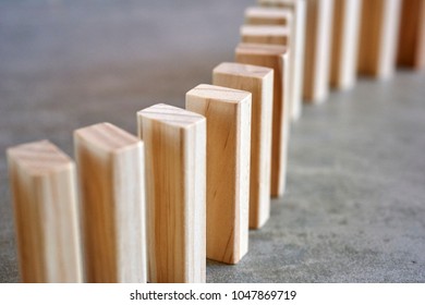 Close Up Wood Blocks In 