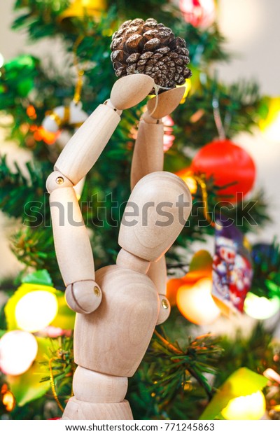 Close Wooden Mannequin How Decorating Big Stock Photo Edit Now