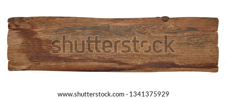 close up of a wooden sign background on white background
