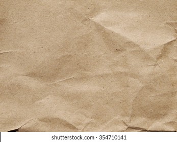 Close Up Of Wrinkle Brown Bag Texture