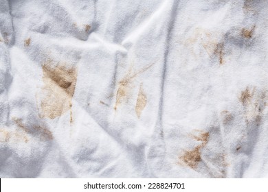 Close Up Wrinkled Old And Dirty Stained Cloth Texture