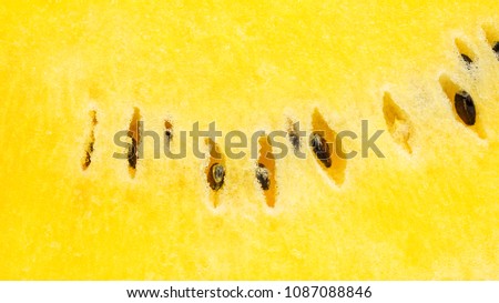 Close up of yellow watermelon for a background.