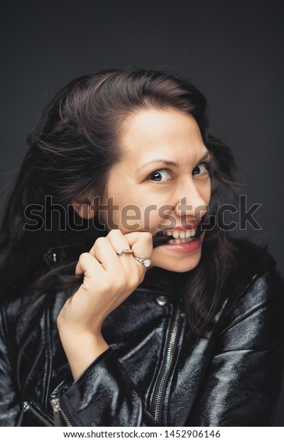 Close Young Woman Frustrated Her Hair Stock Photo Edit Now