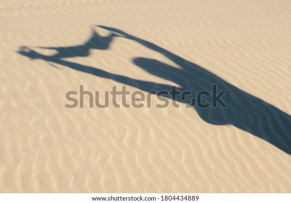 Close Up Of Young Woman Taking Off Her Bra At Nude Beach Concept Of Sunbathing Naked On The 