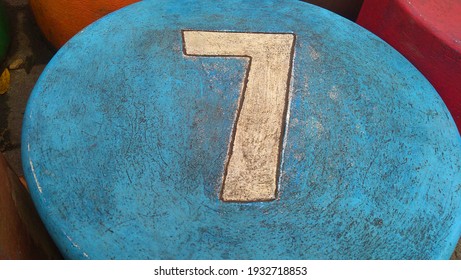 Closec Up Of Lucky Number Seven