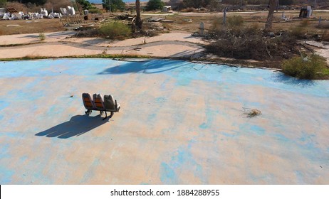 Closed Abandoned Water Park Aerial View, Dead Sea, Israel
Apocalyptic Vision From Israel Closeed For 20 Years Water Park, Drone View 
