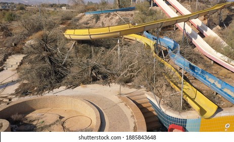 Closed Abandoned Water Park Aerial View, Dead Sea, Israel
Apocalyptic Vision From Israel Closeed For 20 Years Water Park, Drone View 
