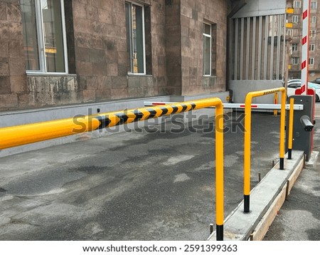 Closed Automatic Barriers, parking system background Barriers