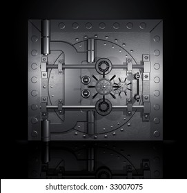 Closed Bank Vault, 3D Render