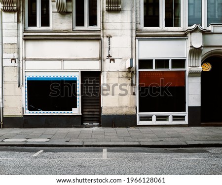 Similar – kiosk Kiosk Closed Facade