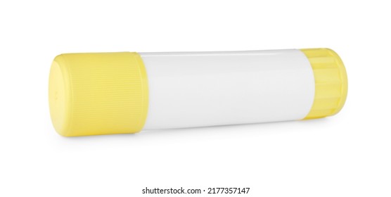 Closed Blank Glue Stick Isolated On White