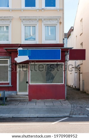 Similar – kiosk Kiosk Closed Facade