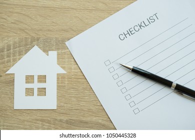 Closed Up Of Checklist With House Inspection - To Do List